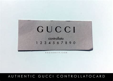 gucci controllato card|how to check Gucci for real.